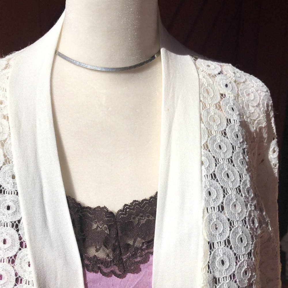 NWOT VELZRIA Open Fringed Cardigan - Picture 6 of 12